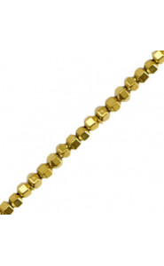 Hematite Perlen Hexagon 2mm Gold